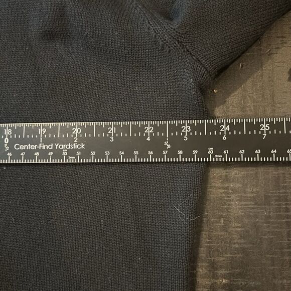 Tesla Mens V-Neck Cardigan Button Varsity Sweater Black Size Large - Picture 7 of 9